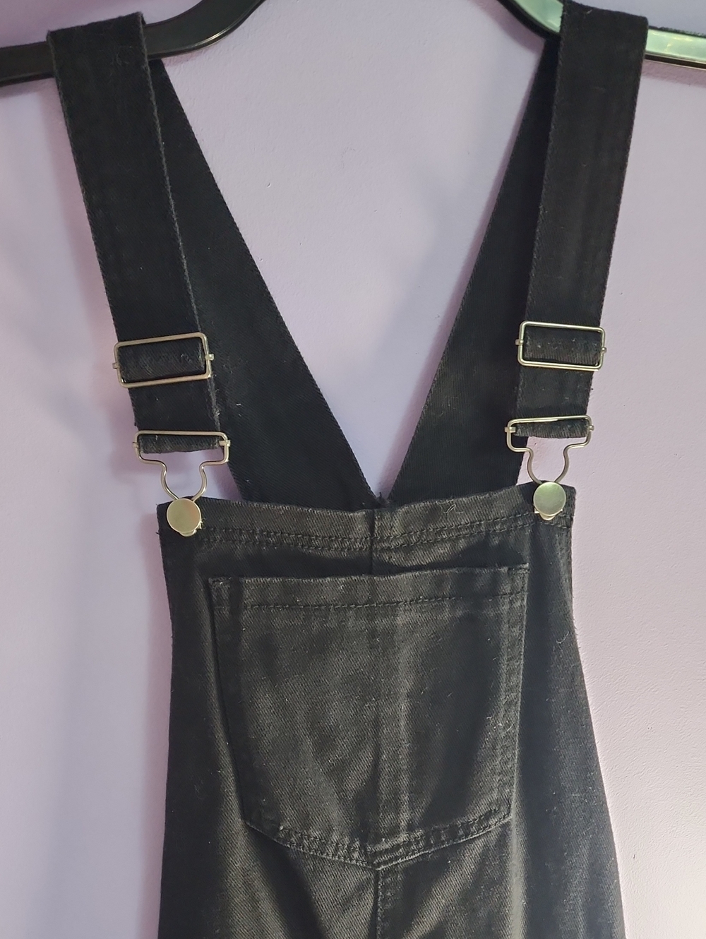 Forever 21 Black Denim Overalls Dress